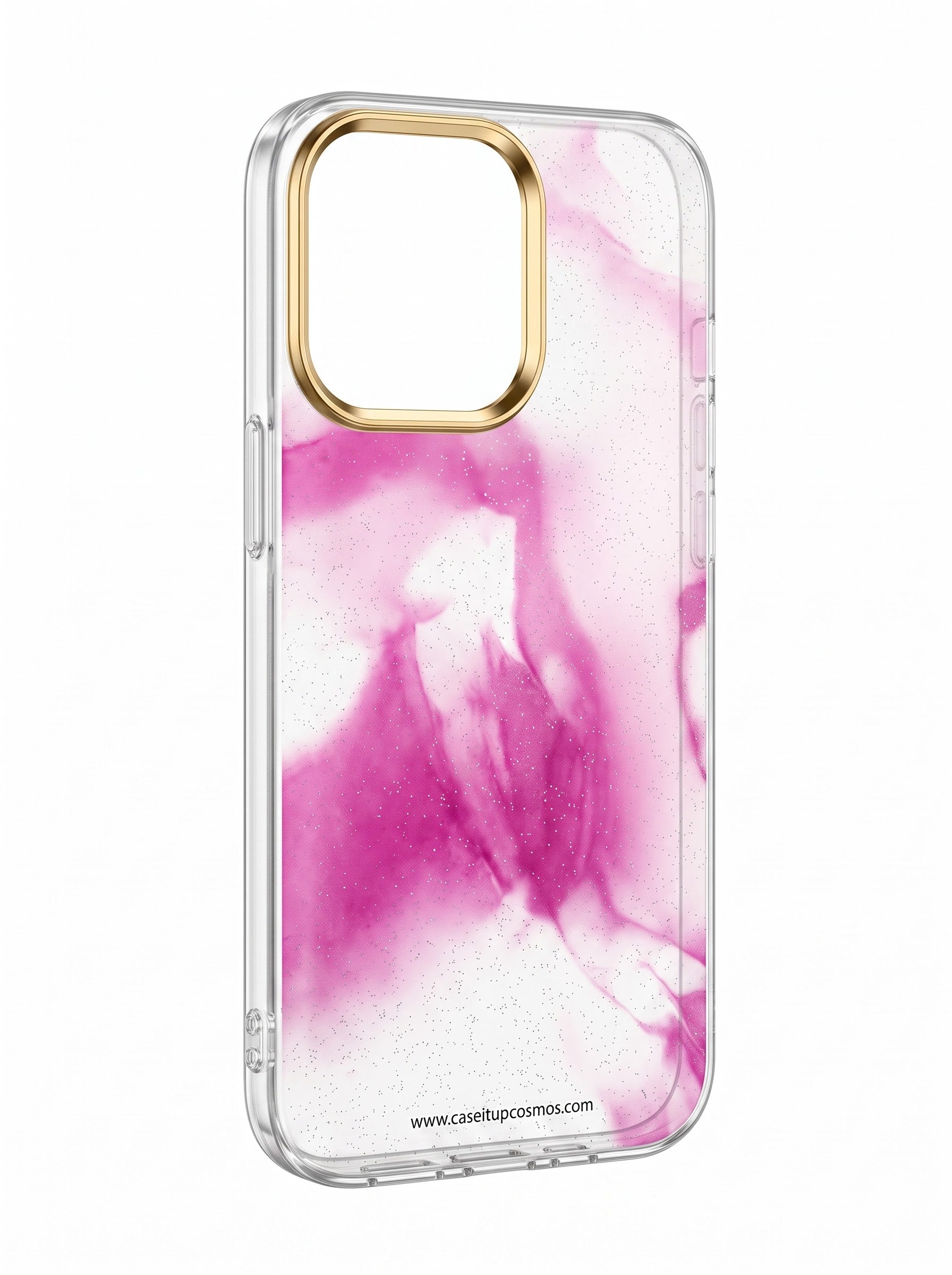 Cosmos™ Fluid Pink Swirl Marble iPhone Cover | Shockproof Clear Bumper