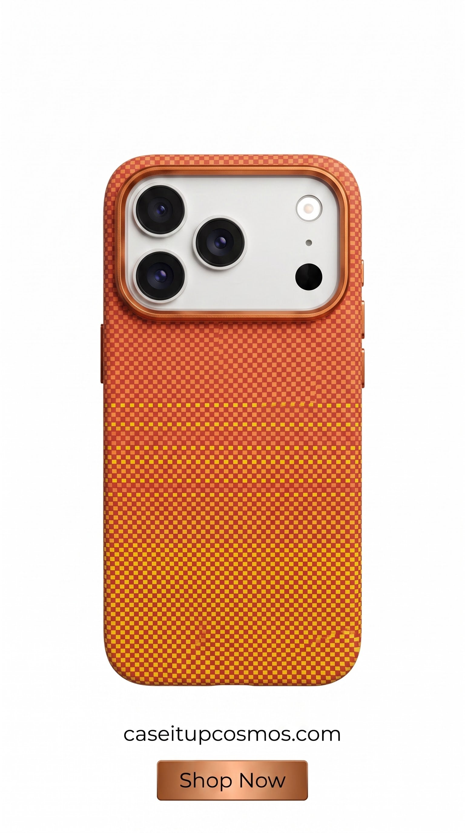 Sunset Pixel Grid MagSafe Case – Copper Visor Edition