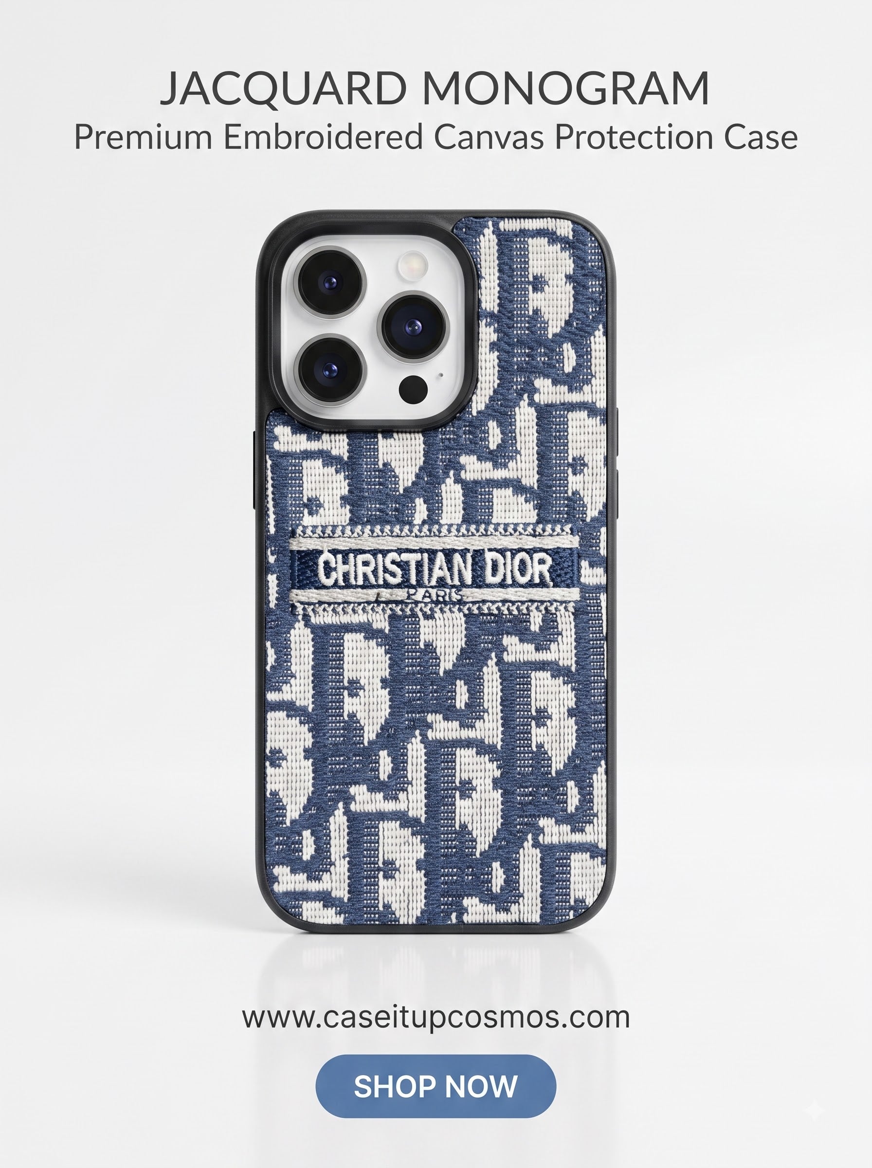 The Parisian Canvas Monogram Edition iPhone Case | Shockproof Matte Frame