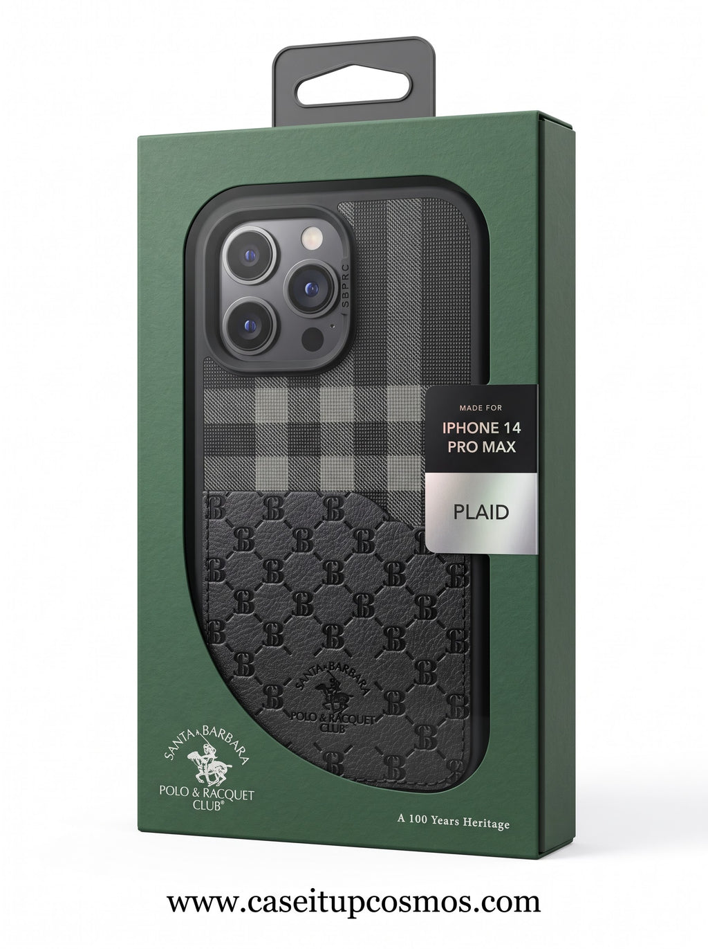 The Old Money Monochrome Edition Plaid Leather Case for iPhone
