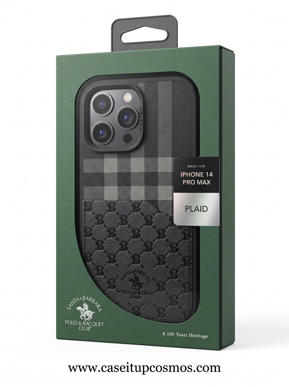 The Old Money Monochrome Edition Plaid Leather Case for iPhone
