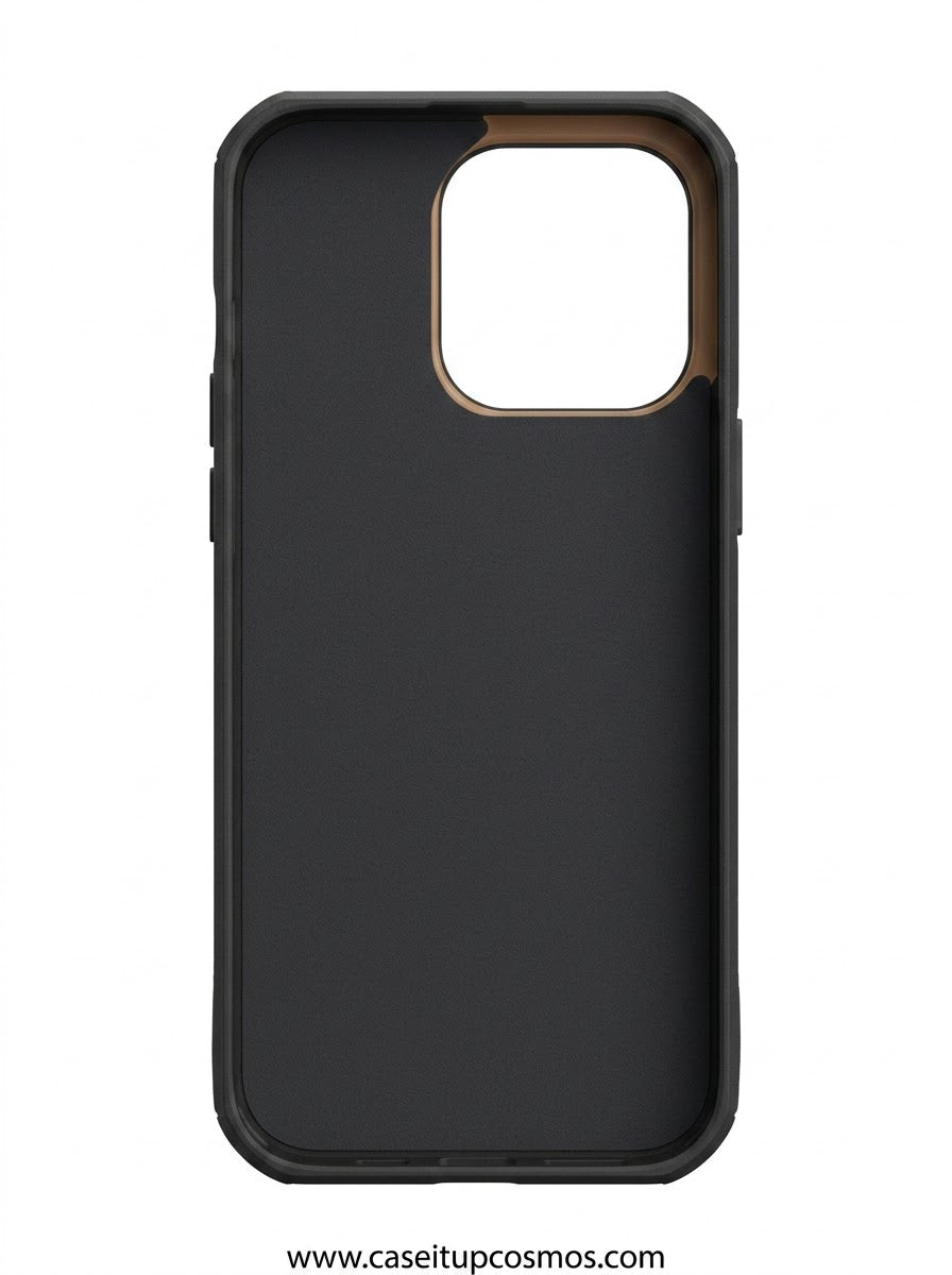 Luxury Woven Monogram Canvas iPhone Cover | Brushed Bronze Frame