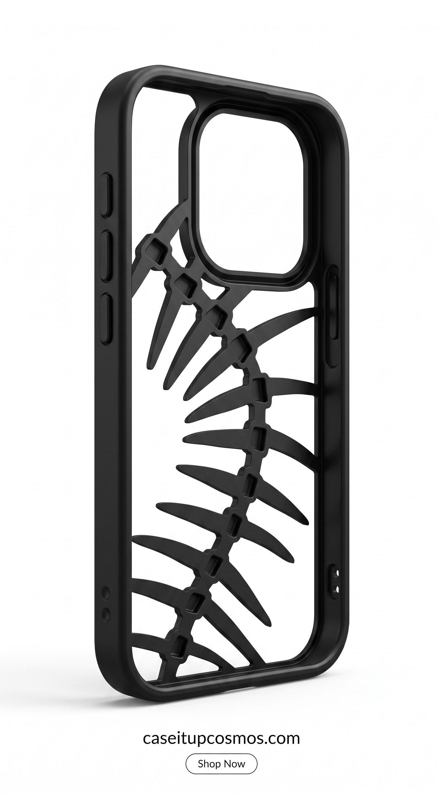 Titanium Grey Skeleton Armor Case for iPhone 15 Pro | Premium Shockproof Protective Cover