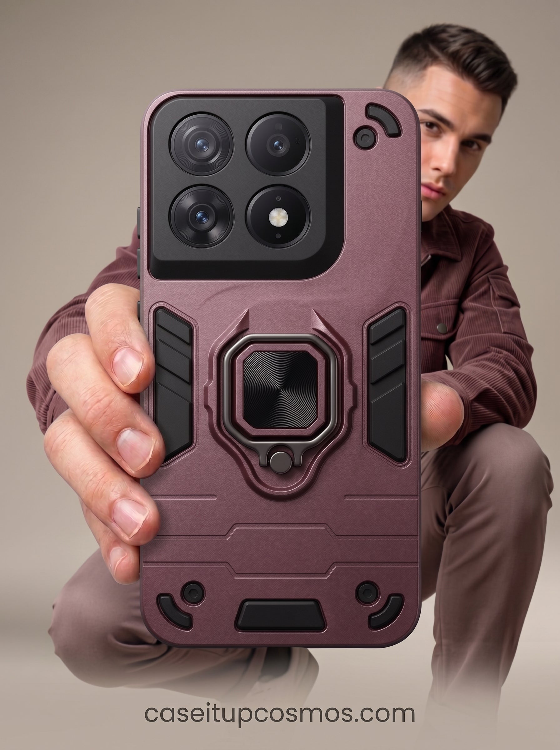 Cosmos Titan Armor Case | Rugged Protection with 120° Adjustable Ring Stand