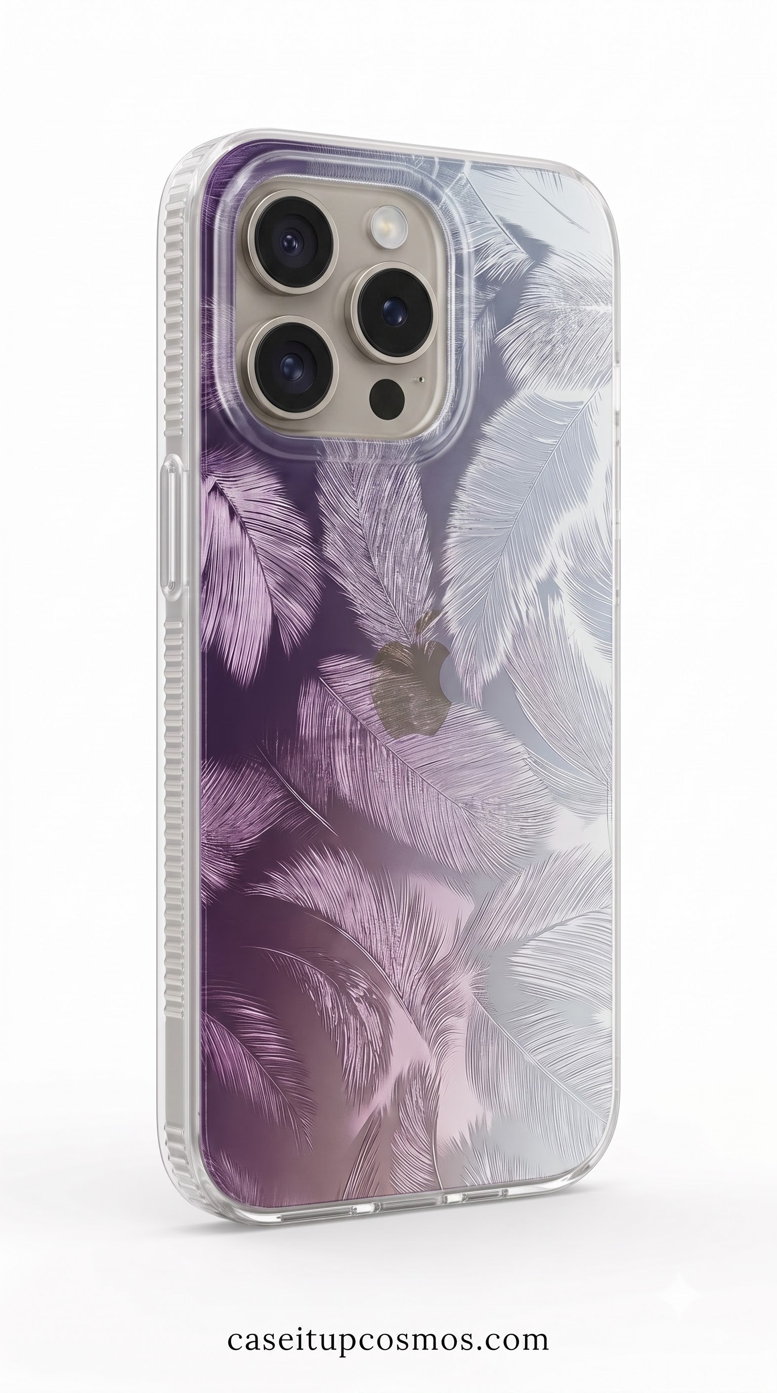 Feather Luxe Transparent Phone Case – Premium Shockproof Designer Cover