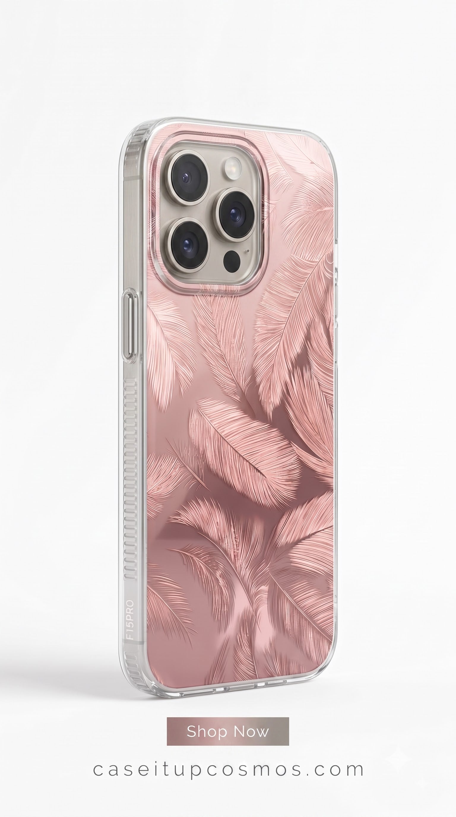 Feather Luxe Transparent Phone Case – Premium Shockproof Designer Cover