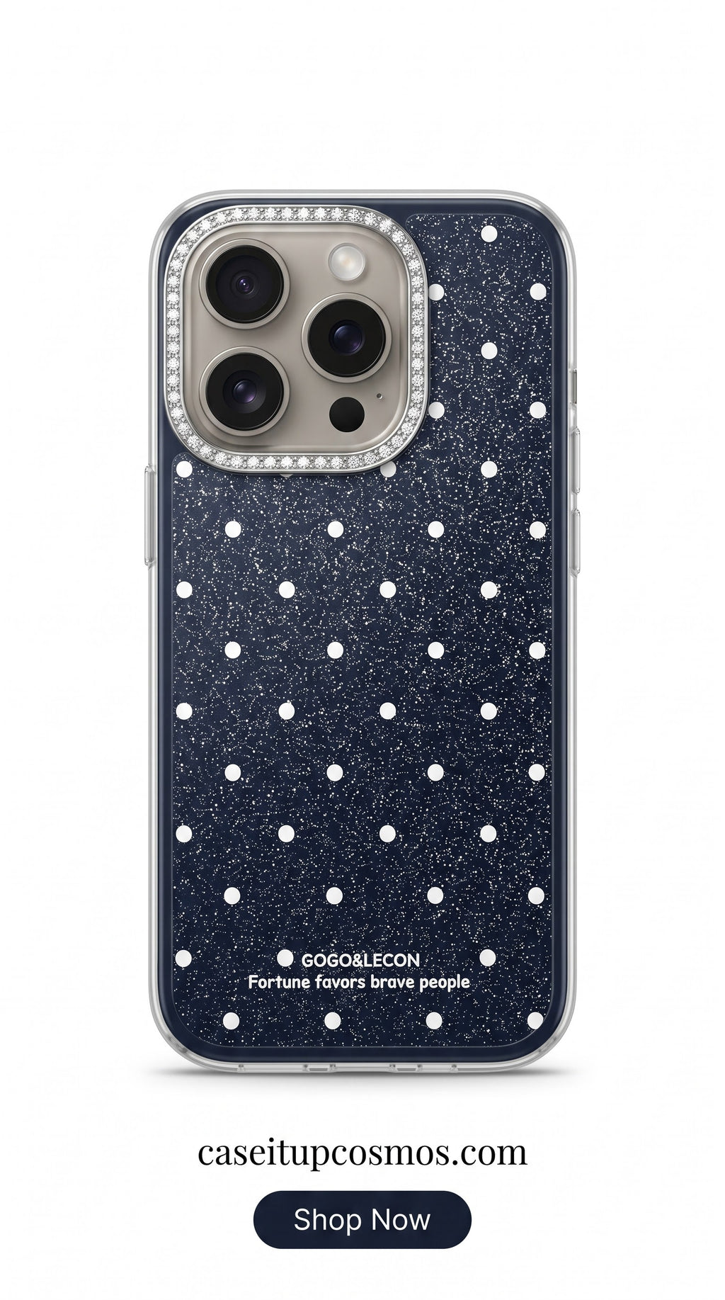 Crystal Glitter Polka Dot Rhinestone Camera Protection Case