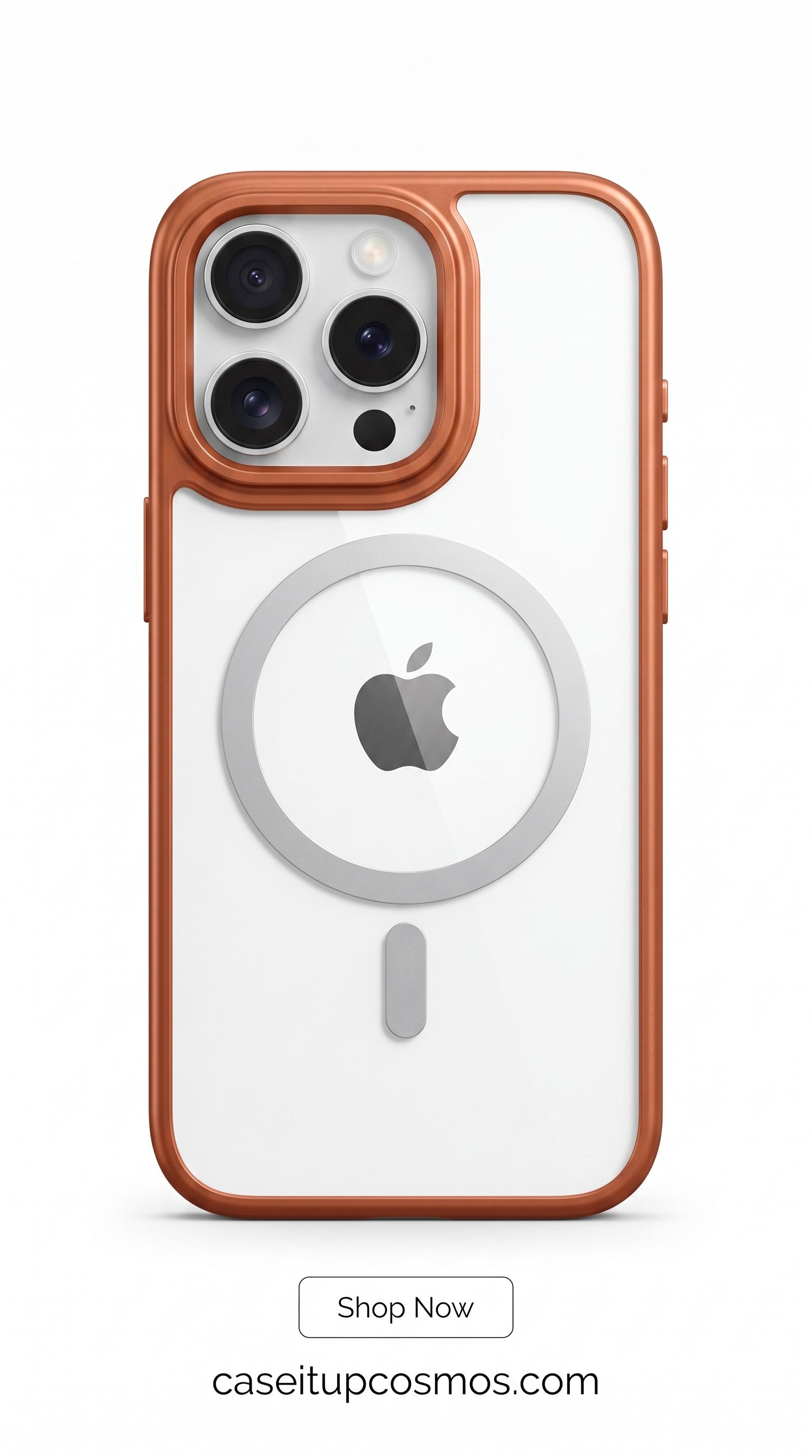 MagSafe Frosted Clear Case with Premium Metal Camera Frame for iPhone | Crystal Clear Shockproof Cover