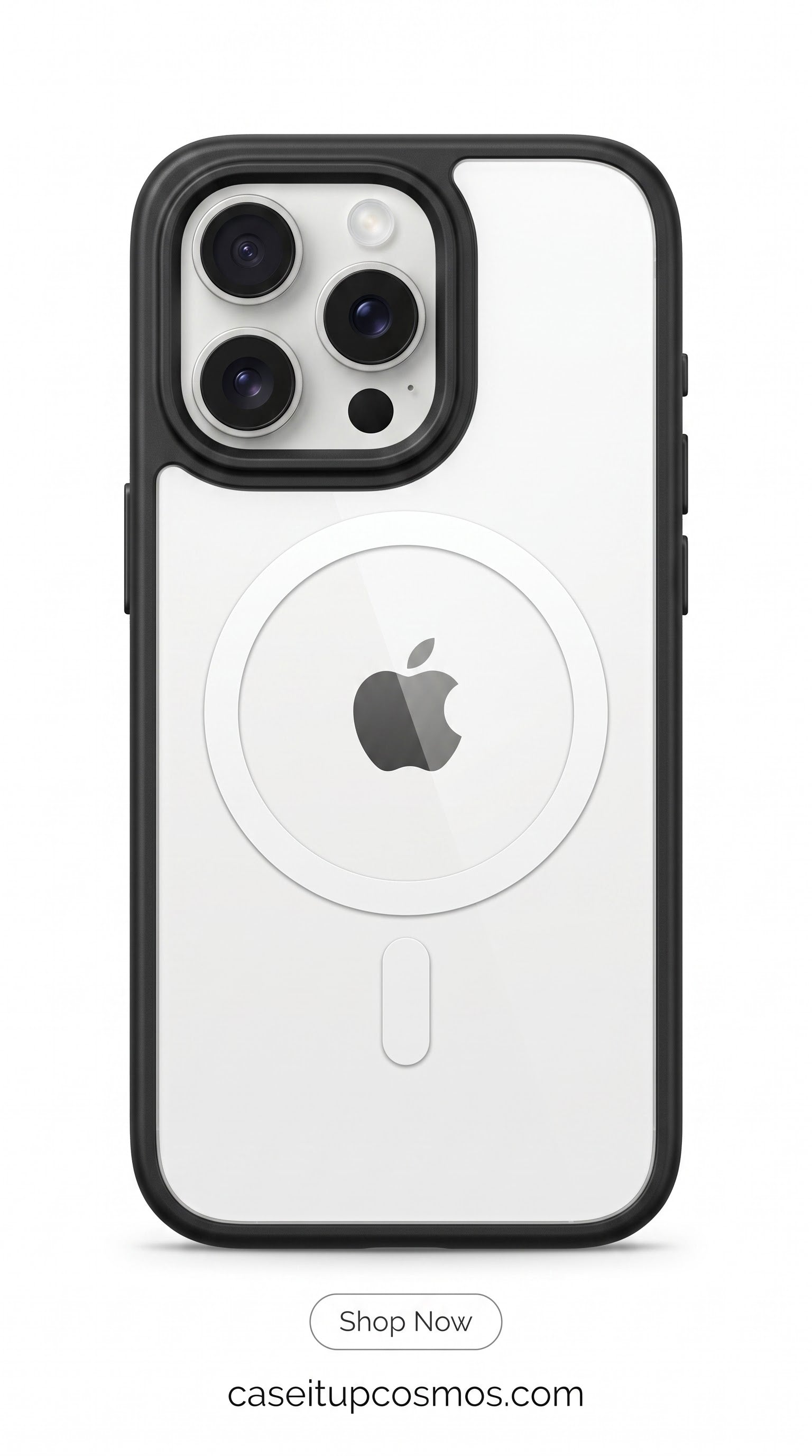 MagSafe Frosted Clear Case with Premium Metal Camera Frame for iPhone | Crystal Clear Shockproof Cover