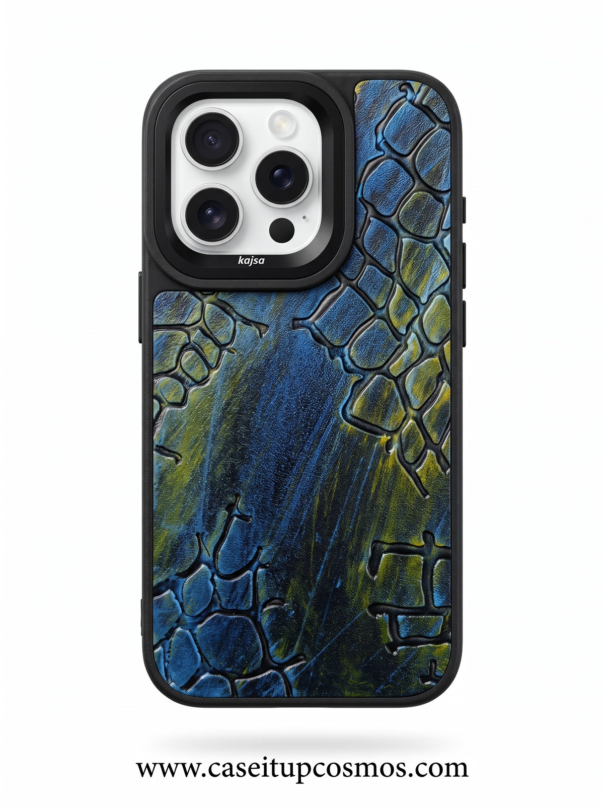 The Exotic Patina Croc Edition Matte Black iPhone Case | 3D Scale Relief