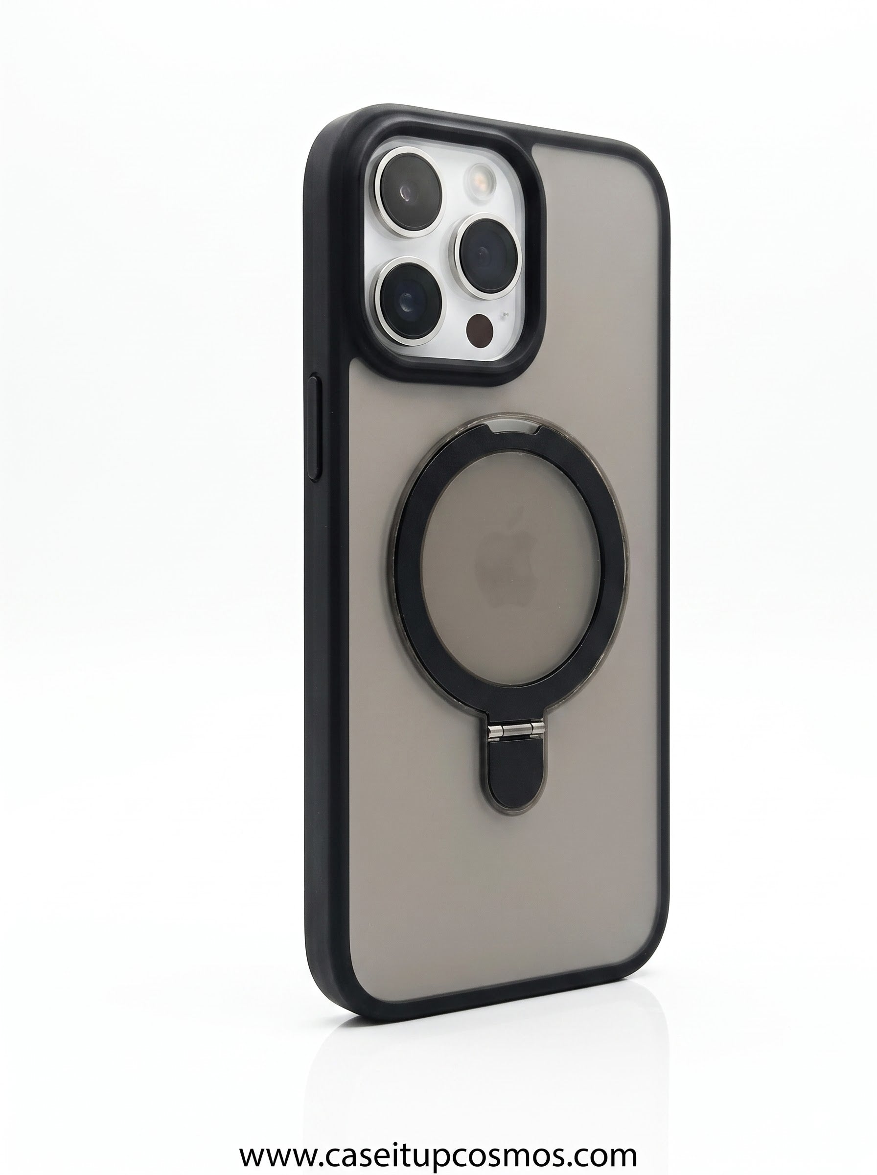 Cosmos™ Frosted Matte MagSafe Ring Stand iPhone Case | Includes 3x Lens Protectors