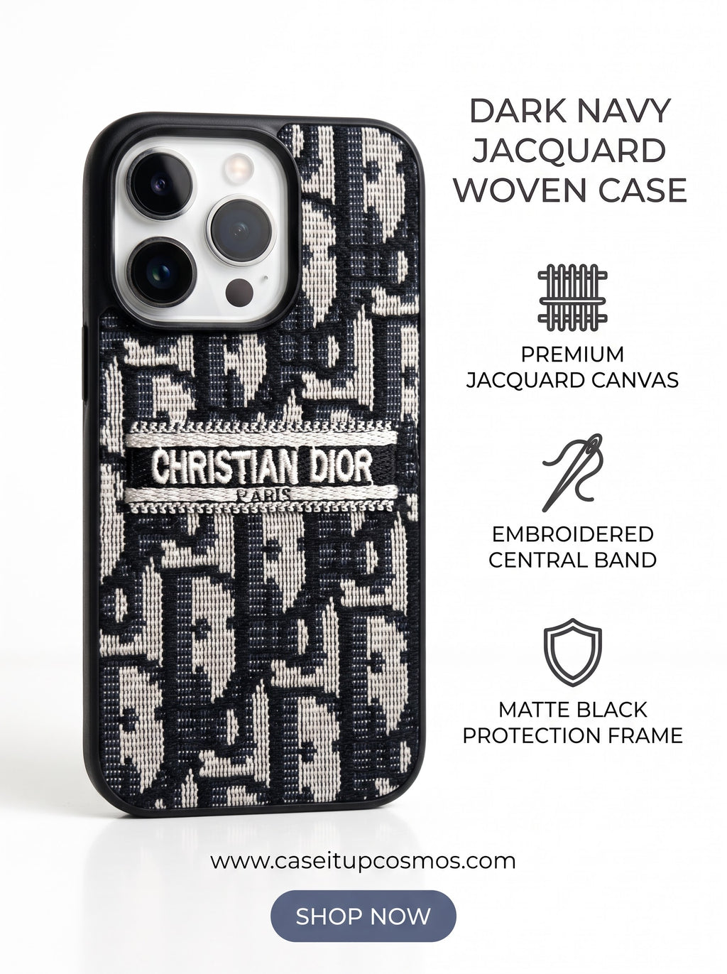 The Parisian Canvas Monogram Edition iPhone Case | Shockproof Matte Frame