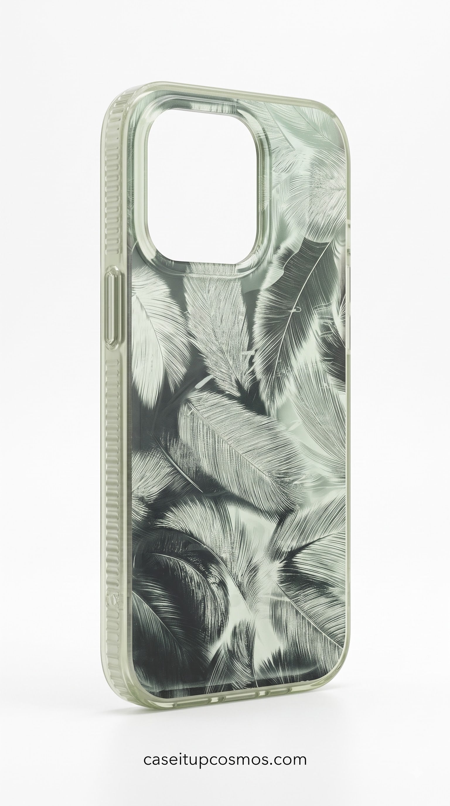 Feather Luxe Transparent Phone Case – Premium Shockproof Designer Cover