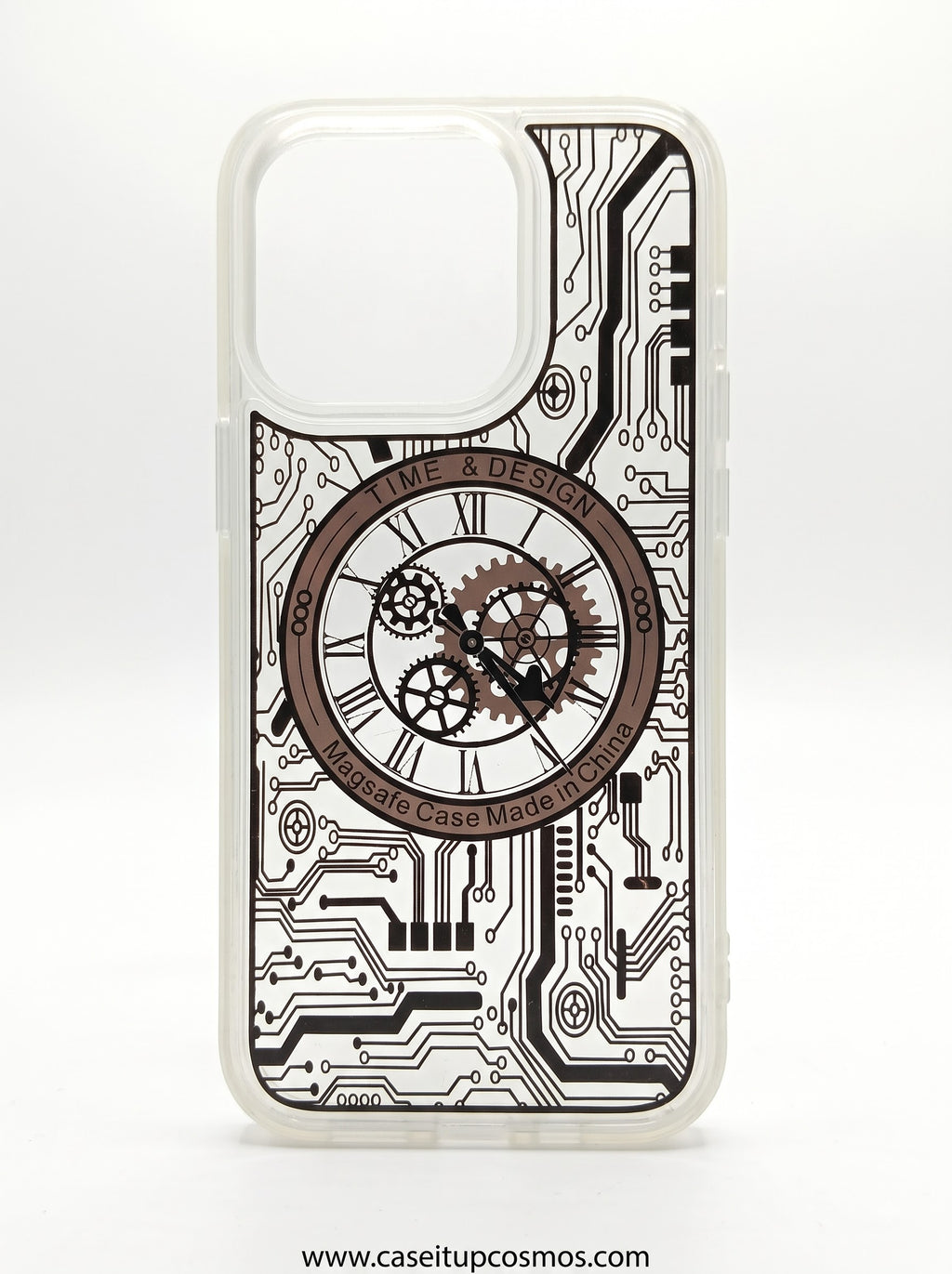 Mechanical Clockwork & Circuit Board MagSafe Case for iPhone | Clear Hybrid
