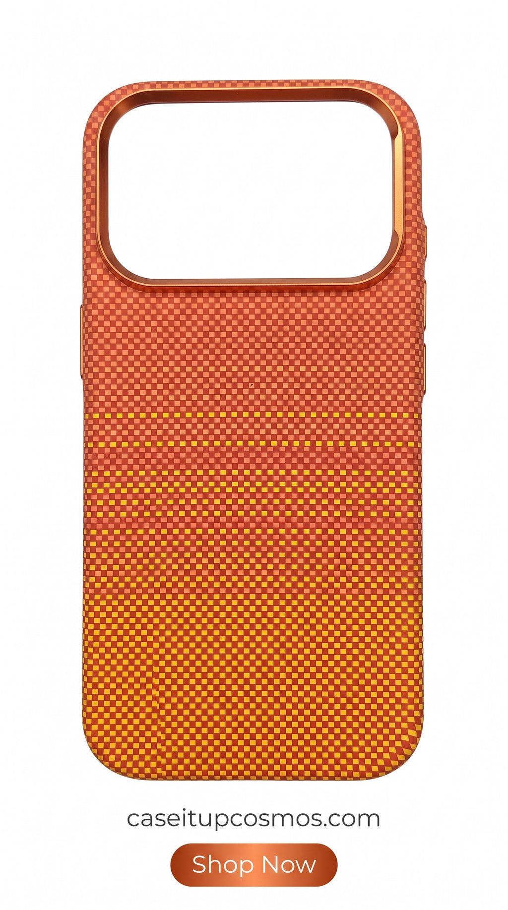 Sunset Pixel Grid MagSafe Case – Copper Visor Edition