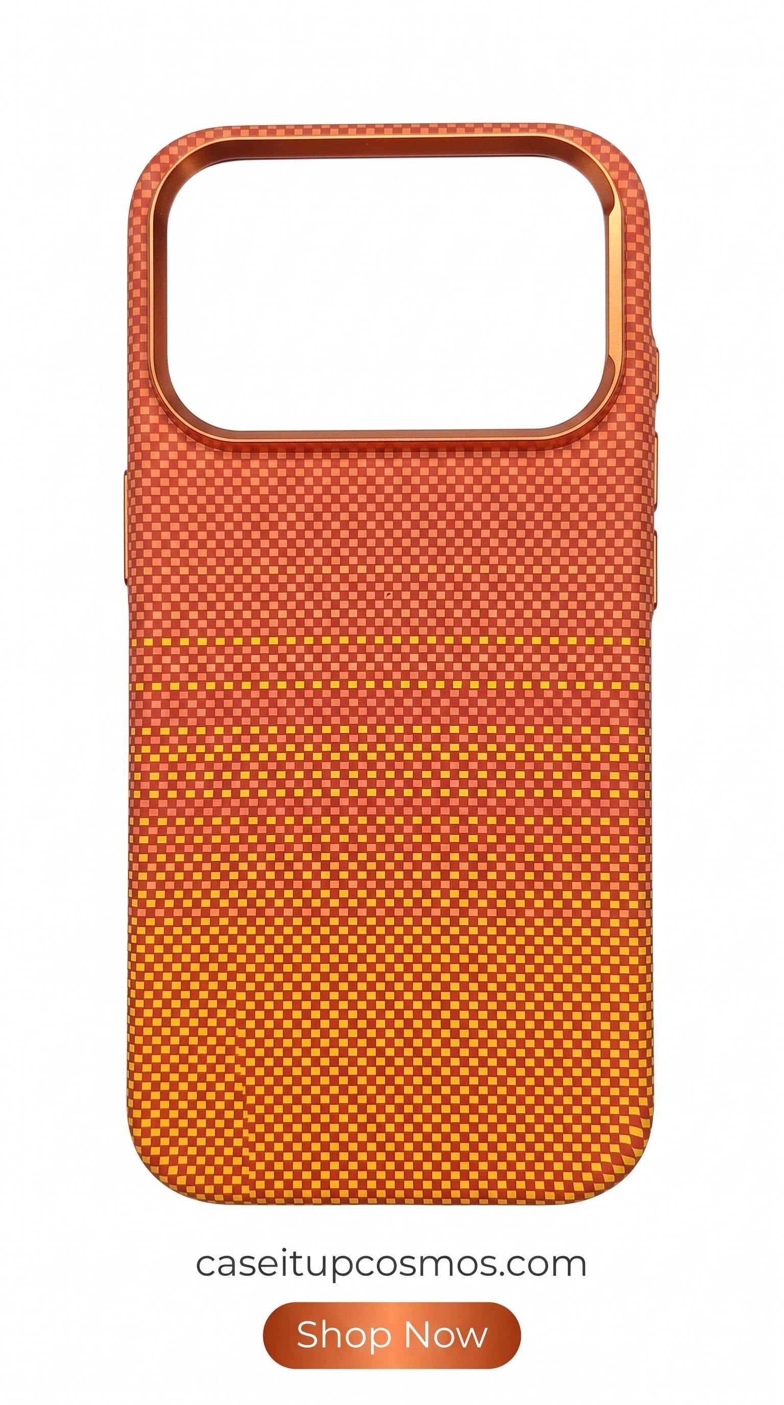 Sunset Pixel Grid MagSafe Case – Copper Visor Edition