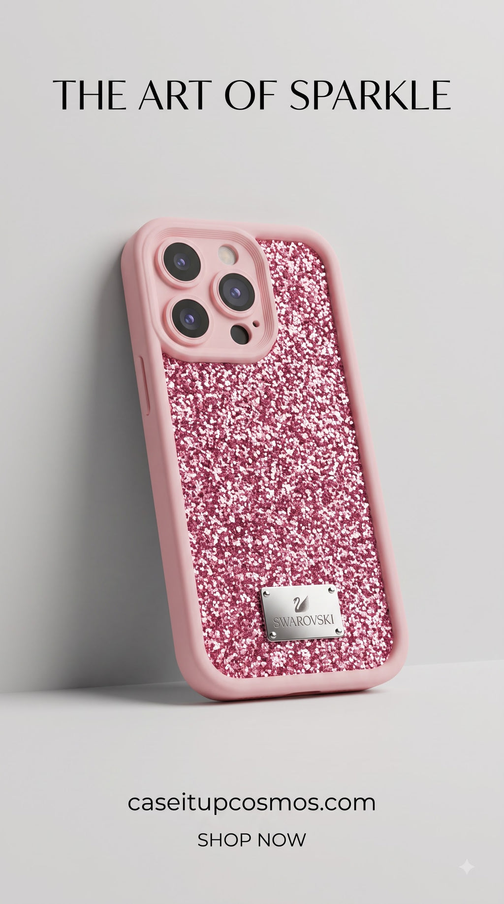 Premium Glitter Silicone Phone Case – Luxury Crystal Sparkle Shockproof Cover | Beige Frame