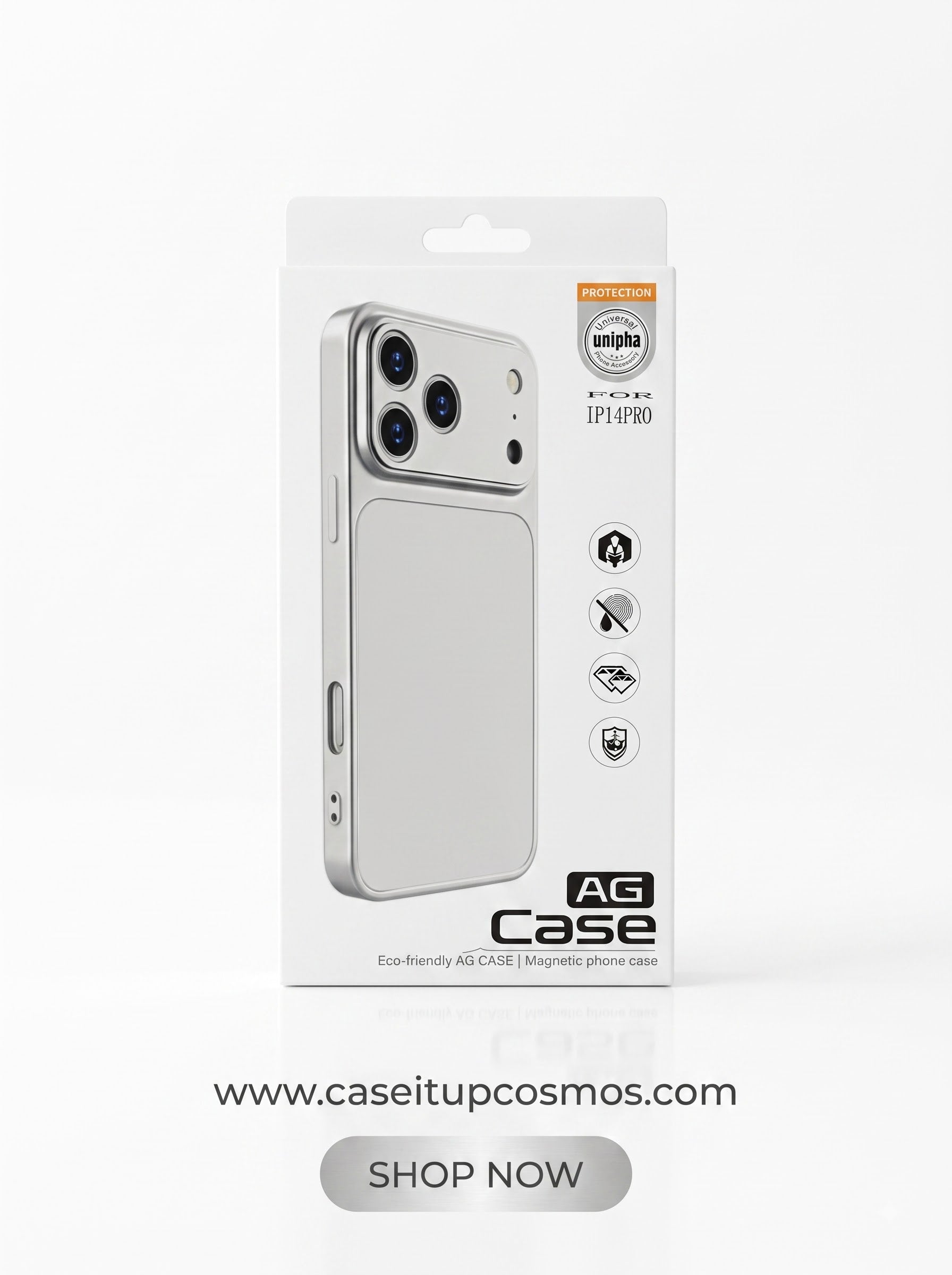 Cosmos™ Titanium AG Glass Metal Bumper Case | Integrated Camera Visor