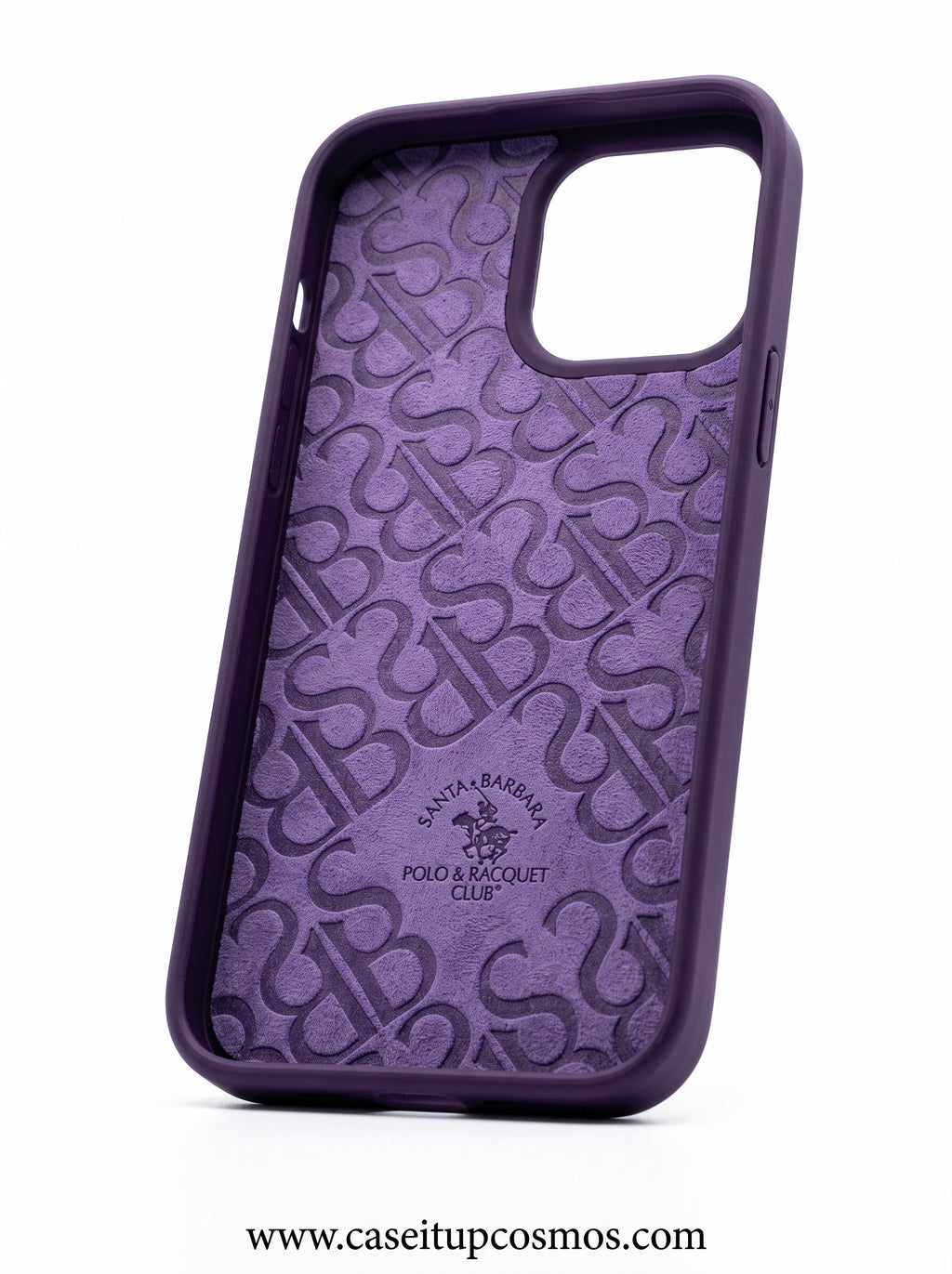 Luxury Velvet Purple Equestrian Polo Match Case for iPhone | Suede Interior Bed