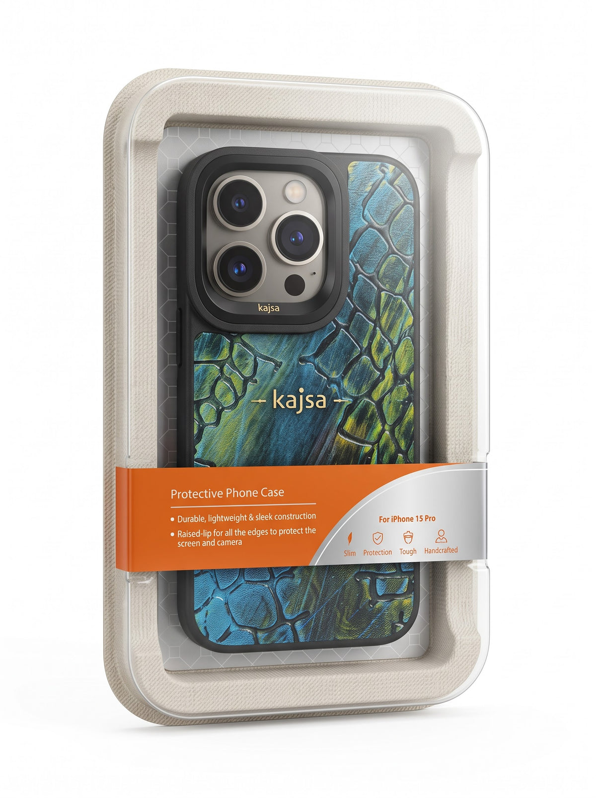 The Exotic Patina Croc Edition Matte Black iPhone Case | 3D Scale Relief
