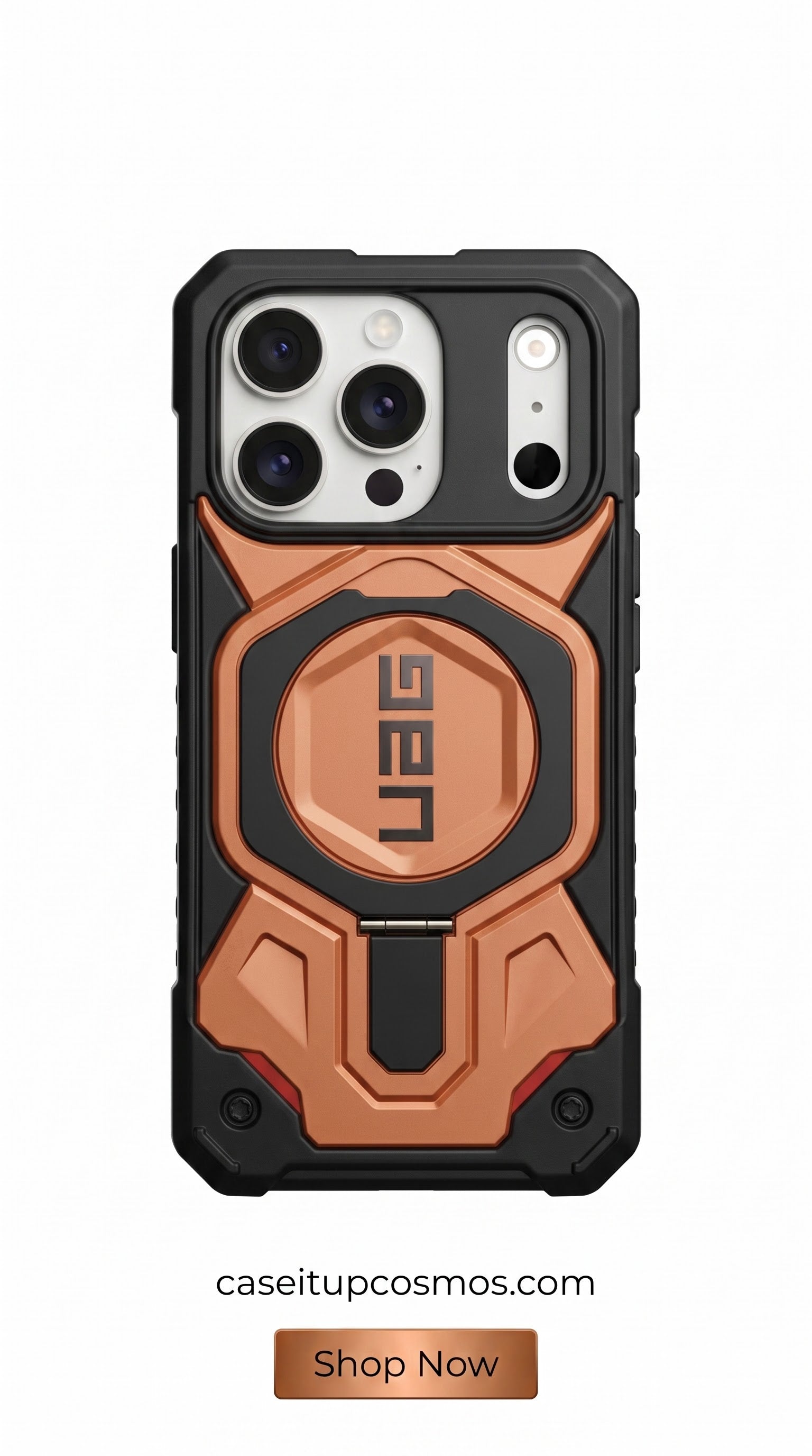 UAG Pathfinder Rugged MagSafe Case – Bronze Armor Kickstand Edition
