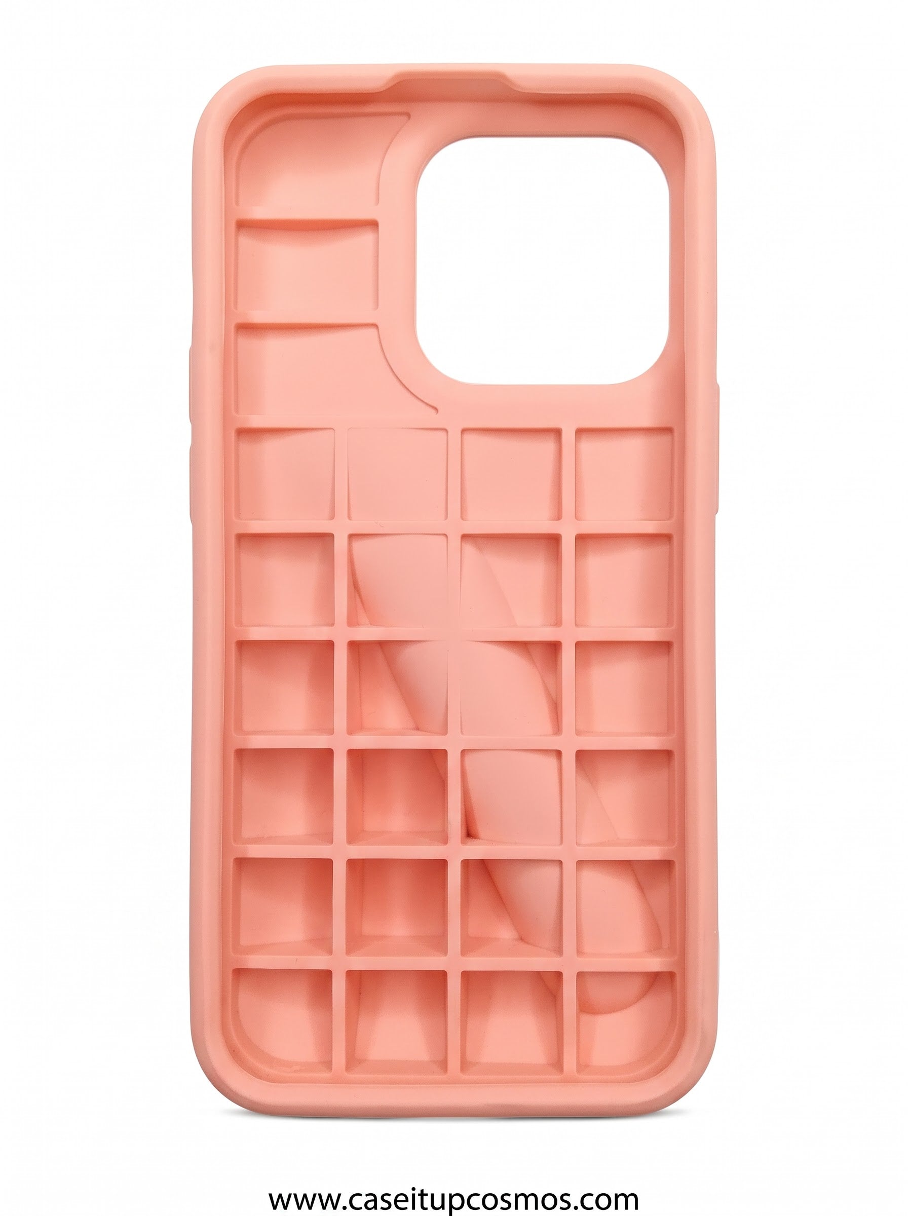 A Soft-Touch Peach Silicone Lip Case for iPhone | Built-In Balm Holster