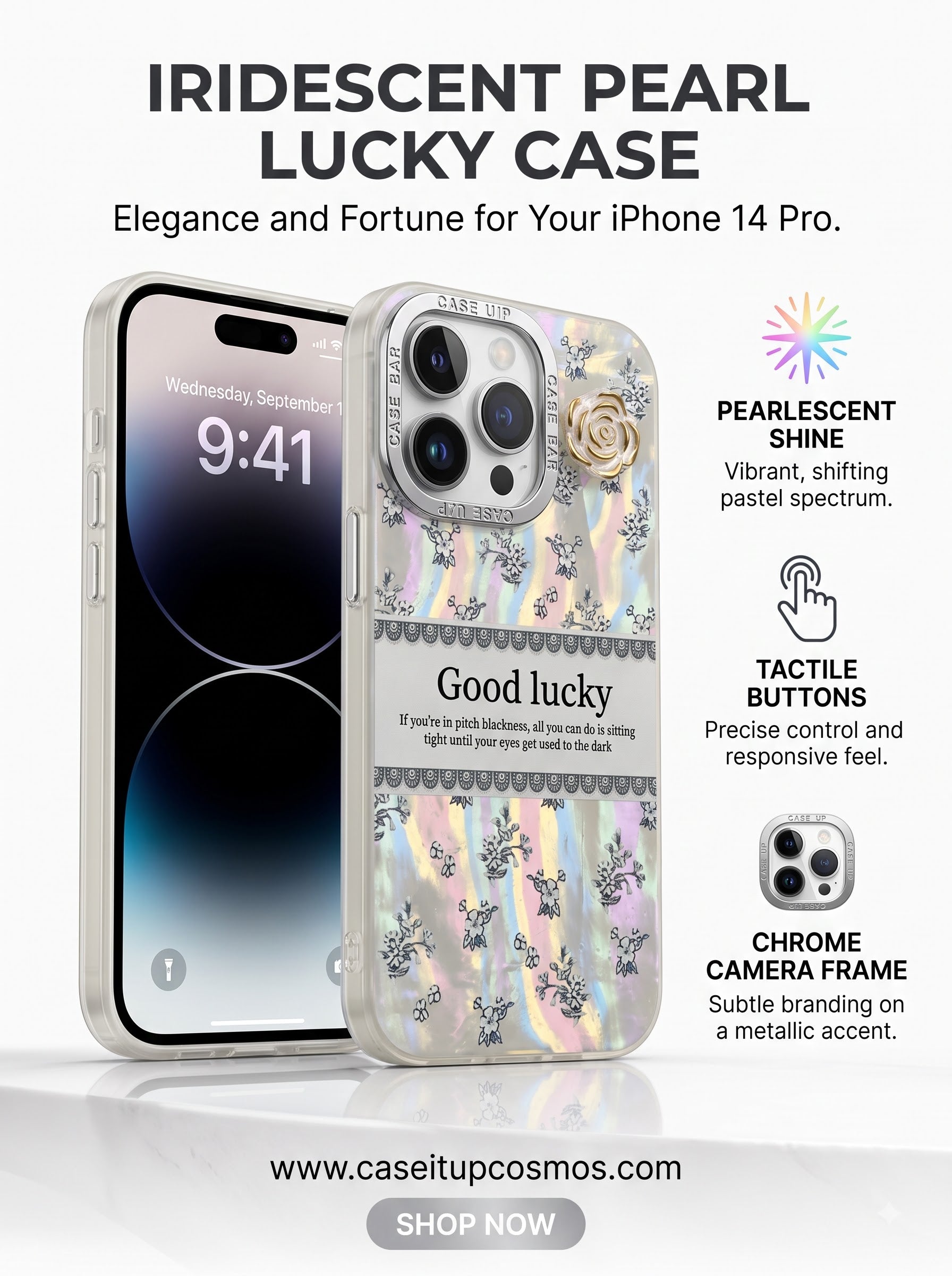 Garden Luxe™ Holographic Floral Case – Luxury Protective Phone Cover