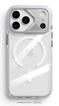 Crystal Clear MagSafe Case – Silver Mecha Visor Shield Edition