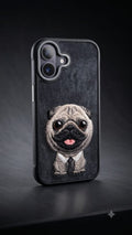 NIMMY Cute Pug Embroidered iPhone Case