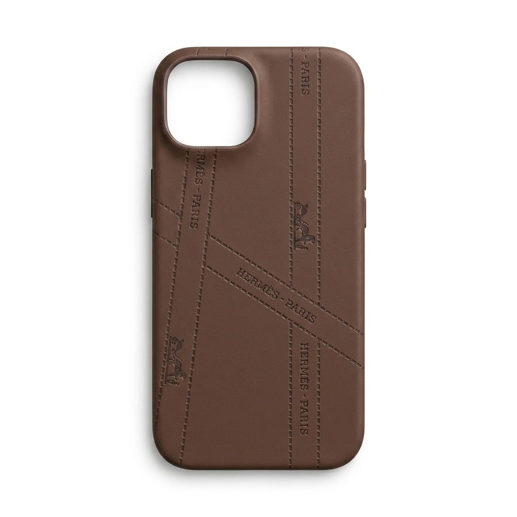 Luxury Black Leather iPhone Case