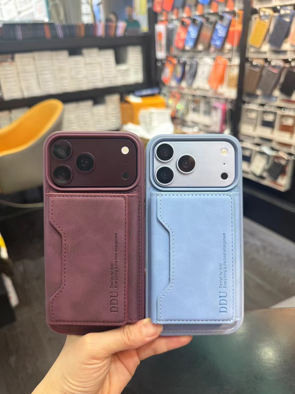 DDU MagSafe Leather Wallet Case + Card Holder