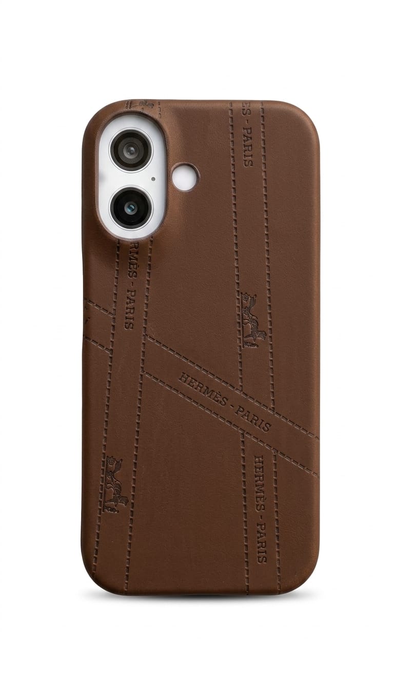 Luxury Black Leather iPhone Case