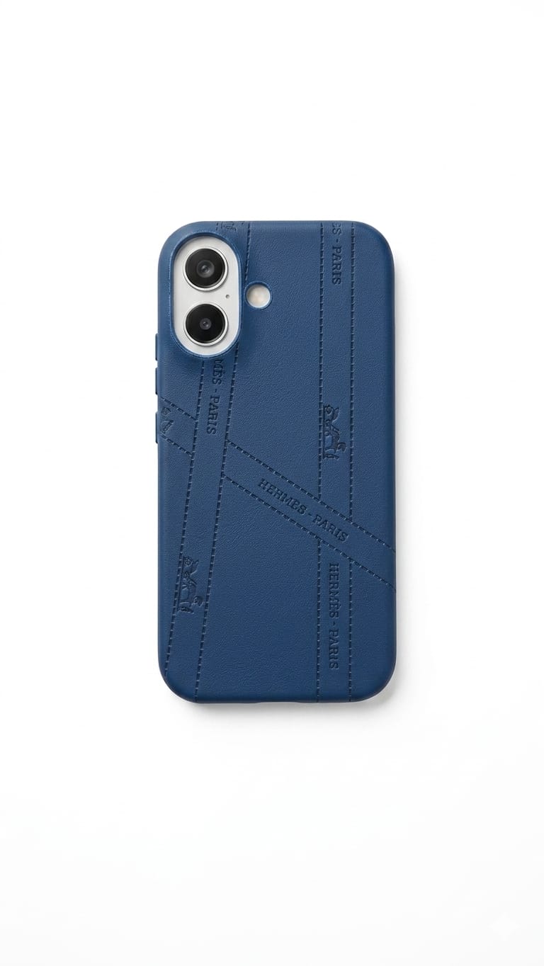 Luxury Black Leather iPhone Case