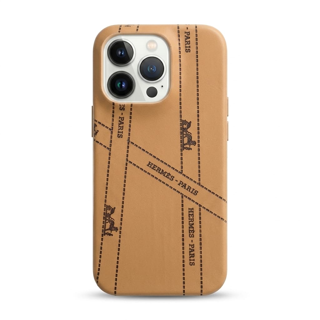 Luxury Black Leather iPhone Case