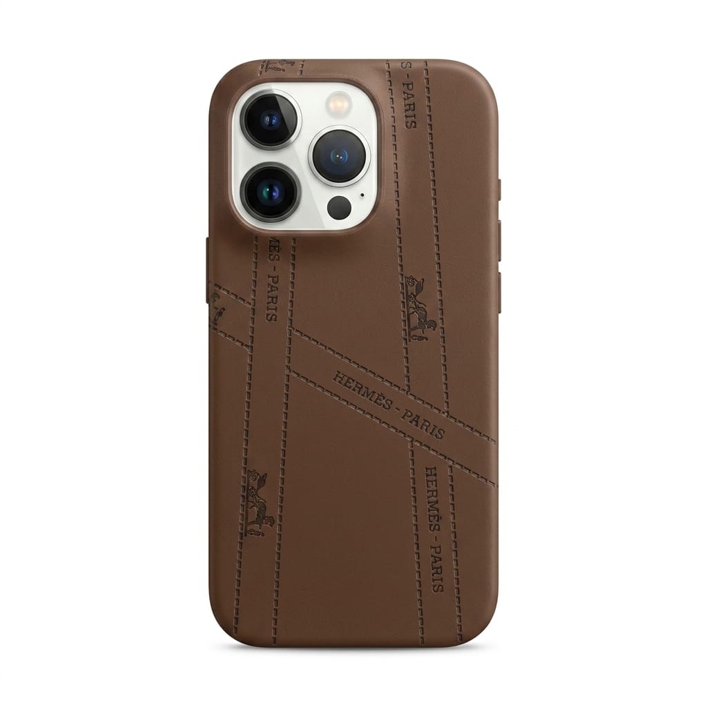 Luxury Black Leather iPhone Case