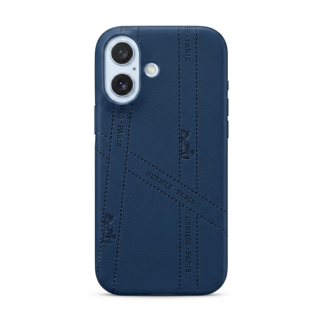 Luxury Black Leather iPhone Case