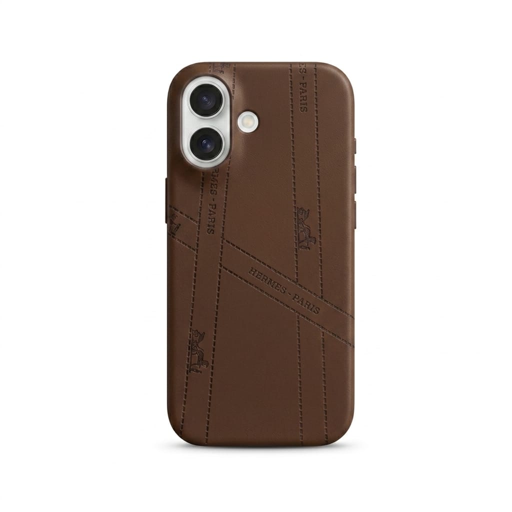 Luxury Black Leather iPhone Case