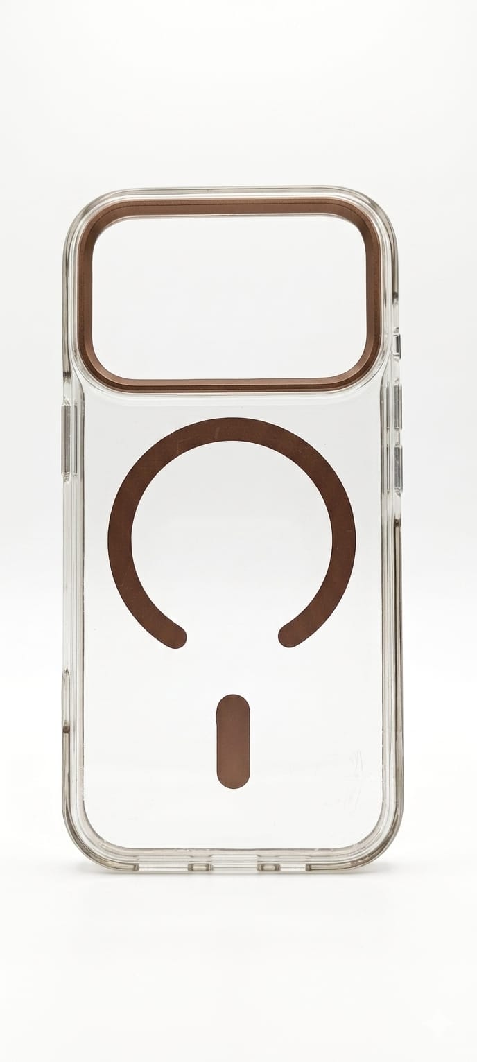Dulero Luxury MagSafe Clear Case with Metallic Accents