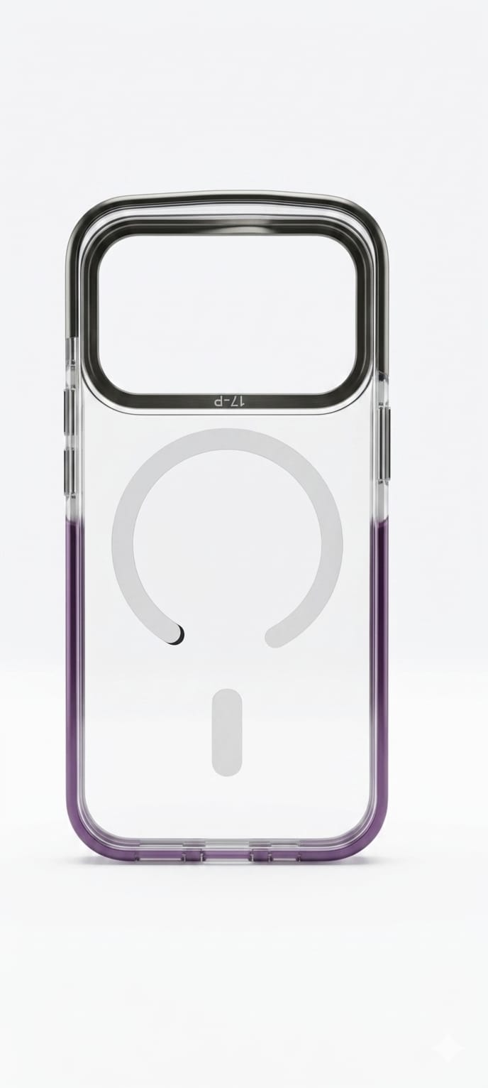 Dulero Luxury MagSafe Clear Case with Metallic Accents