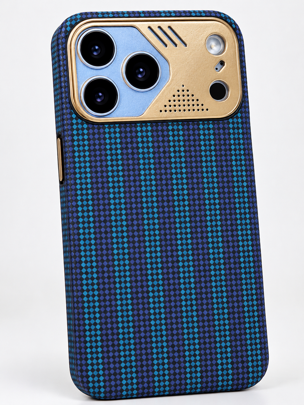 Close-up of decorative camera surround and cutouts