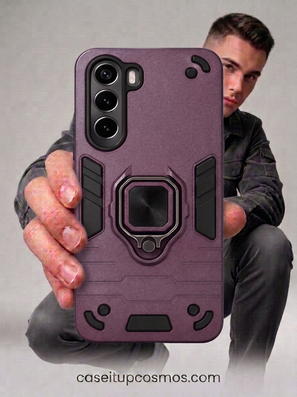 Cosmos Titan Armor Case | Rugged Protection with 120° Adjustable Ring Stand
