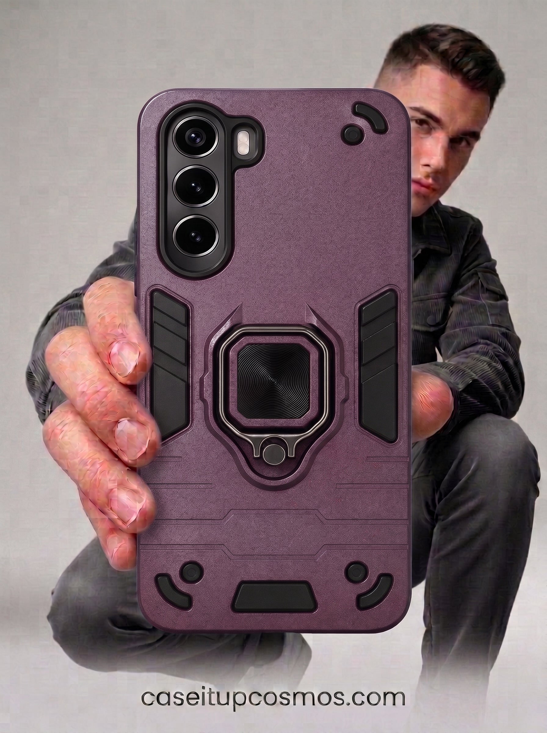 Cosmos Titan Armor Case | Rugged Protection with 120° Adjustable Ring Stand