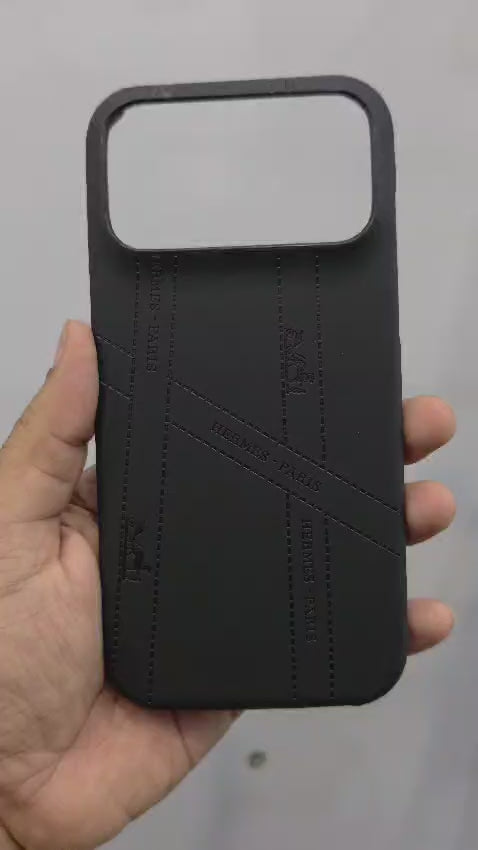 Luxury Black Leather iPhone Case