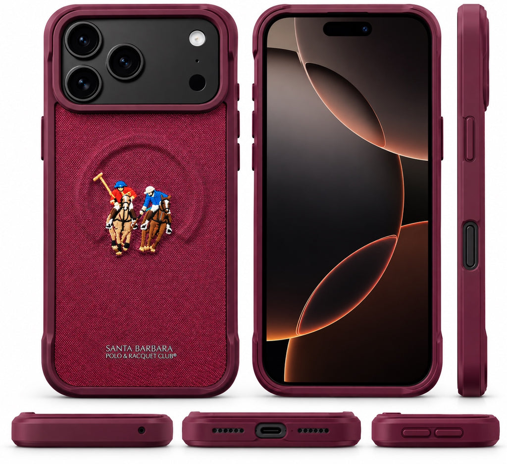 Santa Barbara Polo & Racquet Club case on black iPhone 17 Pro