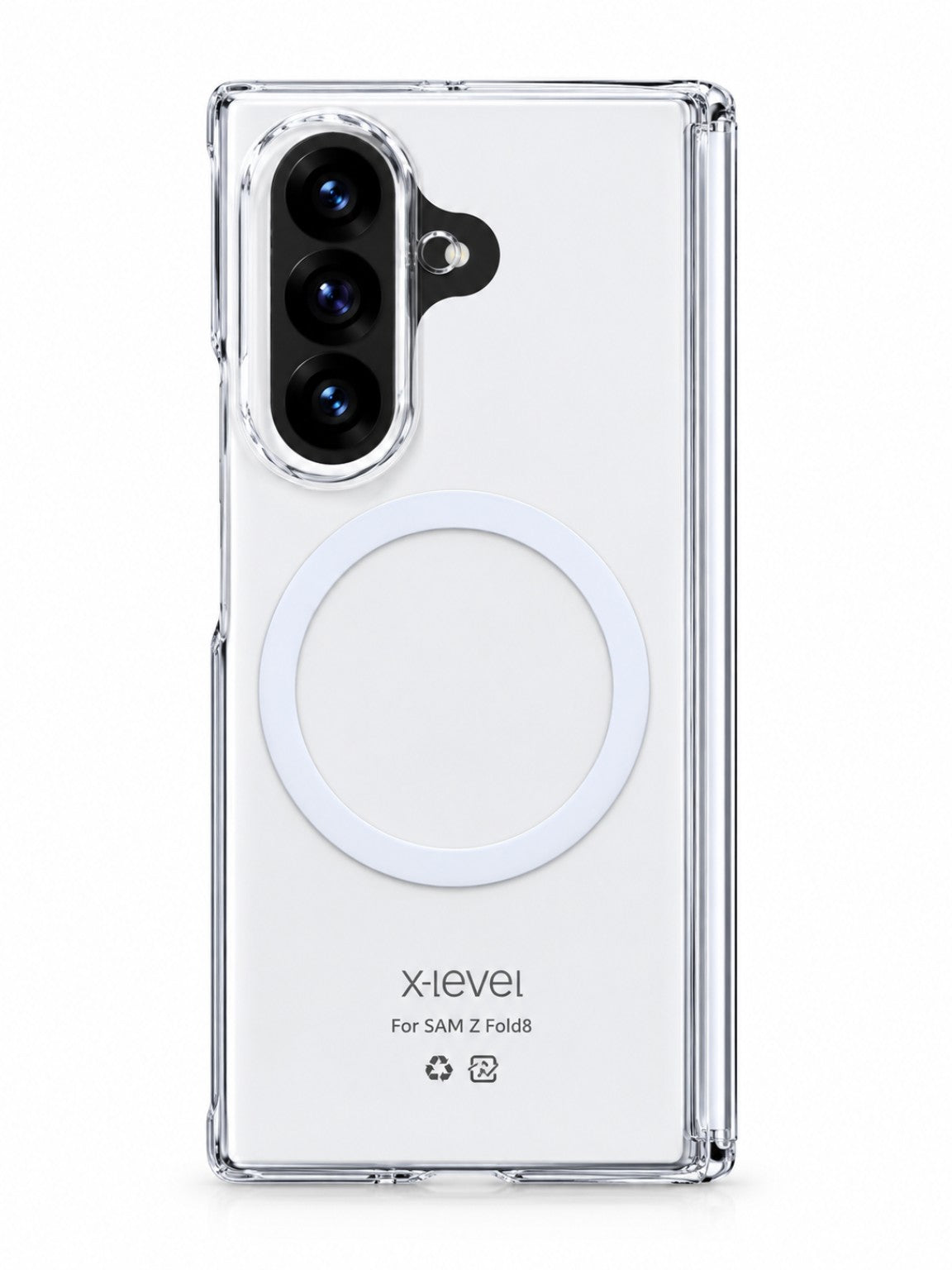 X-Level clear case back view for Galaxy Z Fold 8